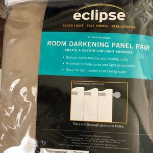 Room darkening curtains